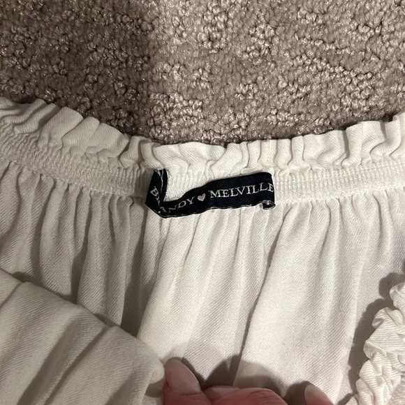Brandy Melville White off the shoulder blouse - Picture 2 of 2